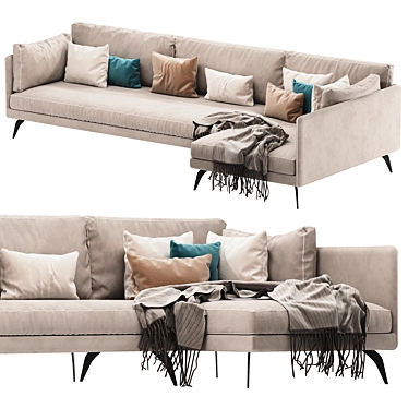 Modern MILTON Corner Sofa Set 3D model image 1 