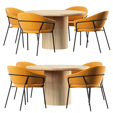 Sleek Contemporary Pedrali Jazz Table 3D model image 1 