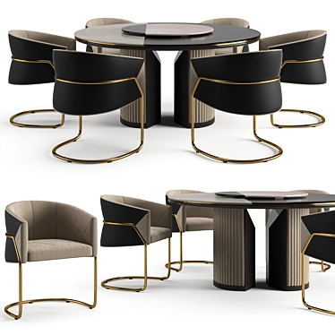 Luxury Visionnaire Dining Set 3D model image 1 