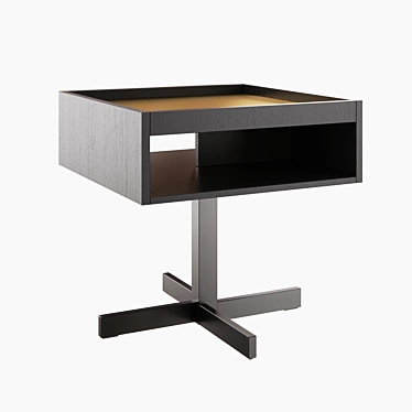 Elegant Minotti bedside table 3D model image 1 