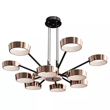 Dimmable LED Chandelier, Modern Design 3D model image 1 