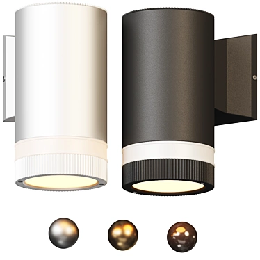 Modern Outdoor Wall Light Fixture 3D model image 1 