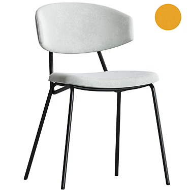 Sophia Modern Padded Chair Ensemble 3D model image 1 