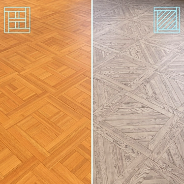 Wooden Floor 3D Model Kit 3D model image 1 