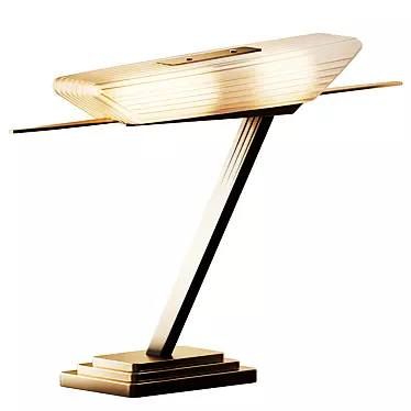 Modern Glaive Table Lamp in Brass 3D model image 1 