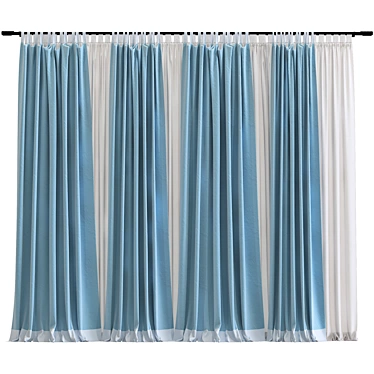 Refined Curtain Design 3D model image 1 