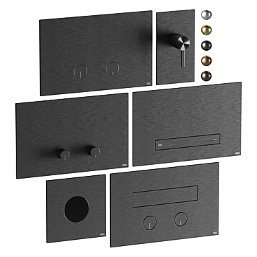 CEA Flush Buttons Set Kit 3D model image 1 