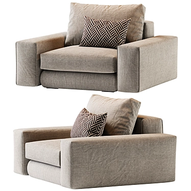 Elegant Modern Hudson Armchair 2013 3D model image 1 