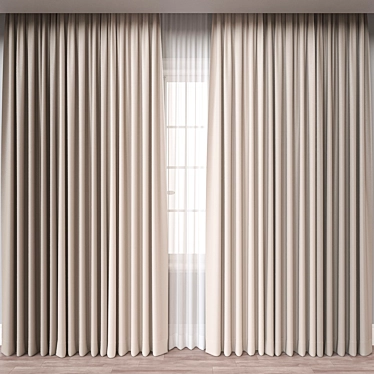 Render-Ready Curtain Model Export Pack 3D model image 1 