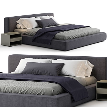  RH Cloud Platform Bed: Modern Design 3D model image 1 