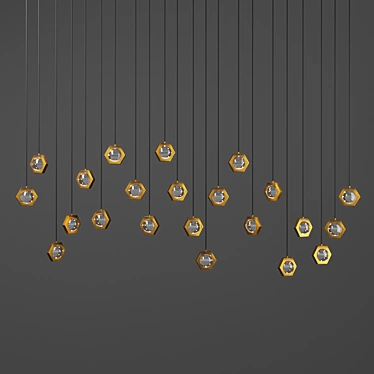 Eclatant Linear Chandelier 72: Elegant and Modern 3D model image 1 