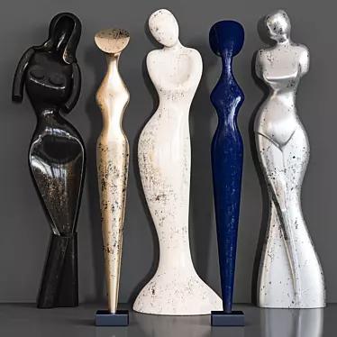 Sleek Sculpture Collection Bundle 3D model image 1 