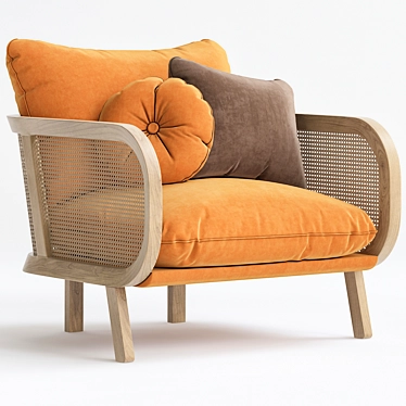 BuzziCane Armchair 3D Model V-Ray 3D model image 1 