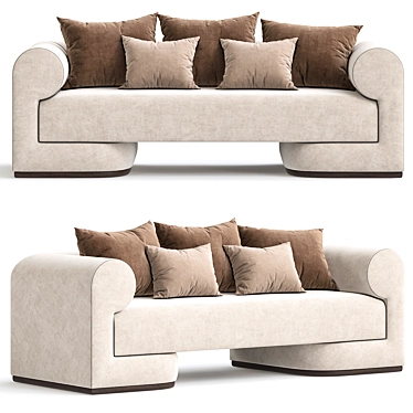 Realistic 3DS Max Sofa Model 3D model image 1 