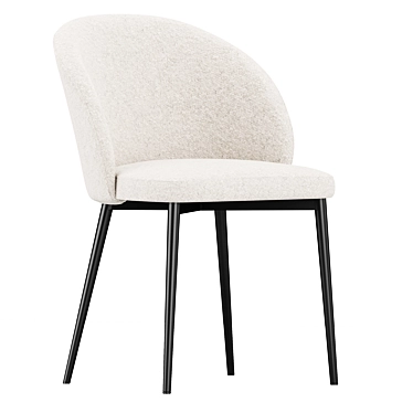 Ornella Chair in White Teddyfur 3D model image 1 