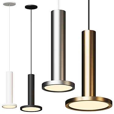 Modern Minimalist Luna LED Pendant 3D model image 1 