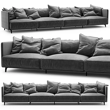 Arflex K2 Sofa (4 Seater) 3D model image 1 