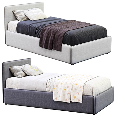 Modern Titti Single Bed Design 3D model image 1 