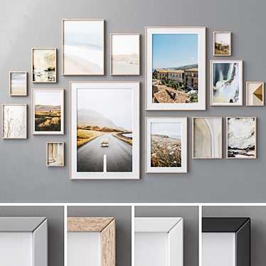 Variety Frames Set 3D Wall Art 3D model image 1 