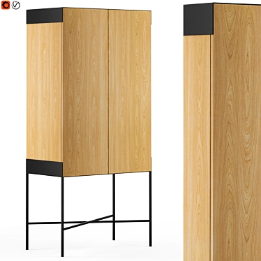 Modular Frame Bar Cabinet 3D model image 1 