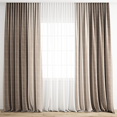 Polygonal Curtain Model Set 3D model image 1 