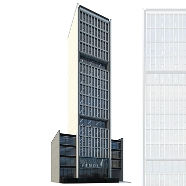 Precise Office Building Model 3D model image 1 