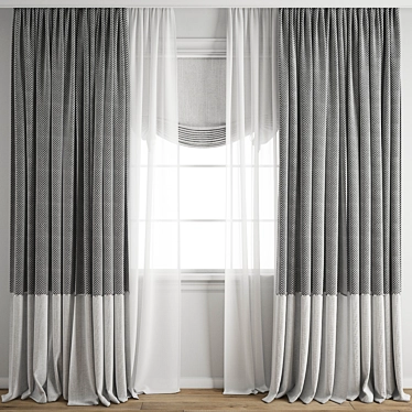 Polygonal Model Curtain Bundle 3D model image 1 