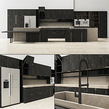  Corona Kitchen Design Model 3D model image 1 