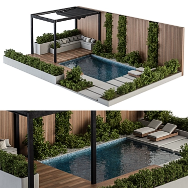 Poolside Living Set 64 3D model image 1 