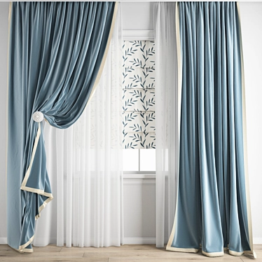 Polygonal Curtain Model Archive 3D model image 1 