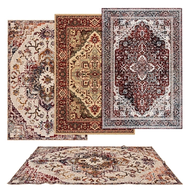 3D Rug Set with Variants 3D model image 1 