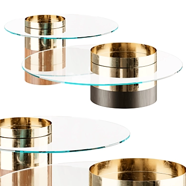 Sleek Glass Coffee Table 3D model image 1 