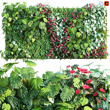 Botanical Wall Art Collection 3D model image 1 