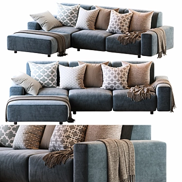 Luxury Modern Sofa Aston Series 3D model image 1 