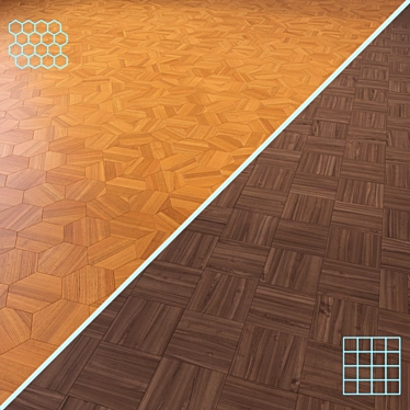 Customizable 3D Wood Flooring 3D model image 1 