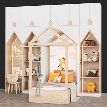 Whimsical Kids Furniture Set 3D model image 1 