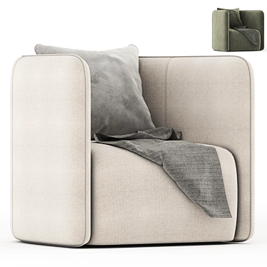 Contemporary Fauteuil Coso Armchair 3D model image 1 