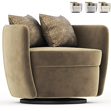 Bellagio Swivel Armchair 3D Model 3D model image 1 