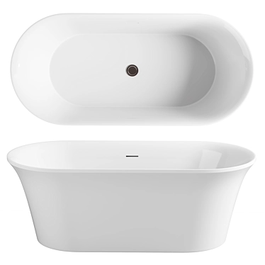 Aquanet Smart Acrylic Bathtub 170x78 3D model image 1 