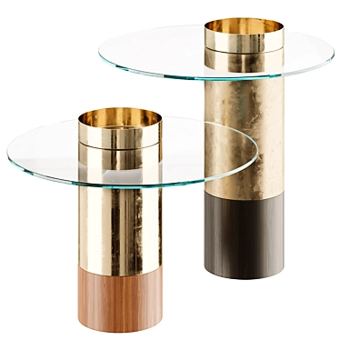 Sleek Glass Coffee Table 3D model image 1 