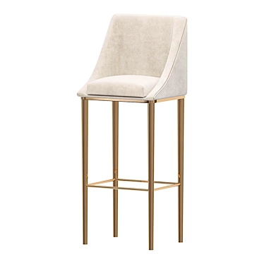 Elegant Bar Chair GEISHA 3D model image 1 