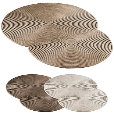 Bolia Zen Rounded Rugs 3D model image 1 