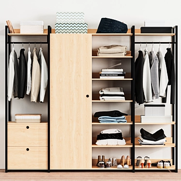 Loft Wardrobe System, Wall Module 3D model image 1 