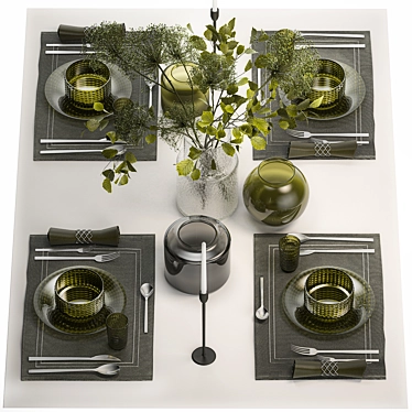  Eco Lux Table Setting Ensemble 3D model image 1 