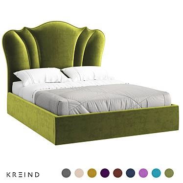 Vary Bed Collection Panel Bed 3D model image 1 