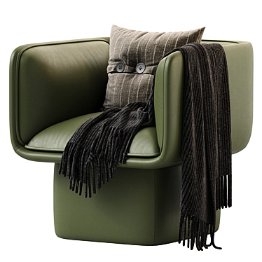 Contemporary Missana Block Armchair 3D model image 1 