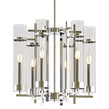 Elegant Giuliano chrome model chandelier 3D model image 1 