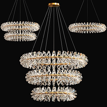 Sleek Beatrix Metal Glass Lamps 3D model image 1 