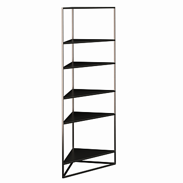 Corner wall shelf made of steel, Hiba