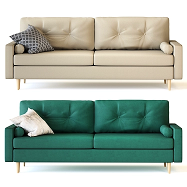 Dins Sofa from divan.ru - Rich Velvet Options 3D model image 1 